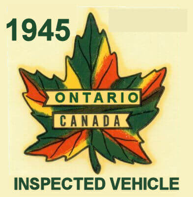 (image for) 1945 Ontario inspection Sticker CANADA